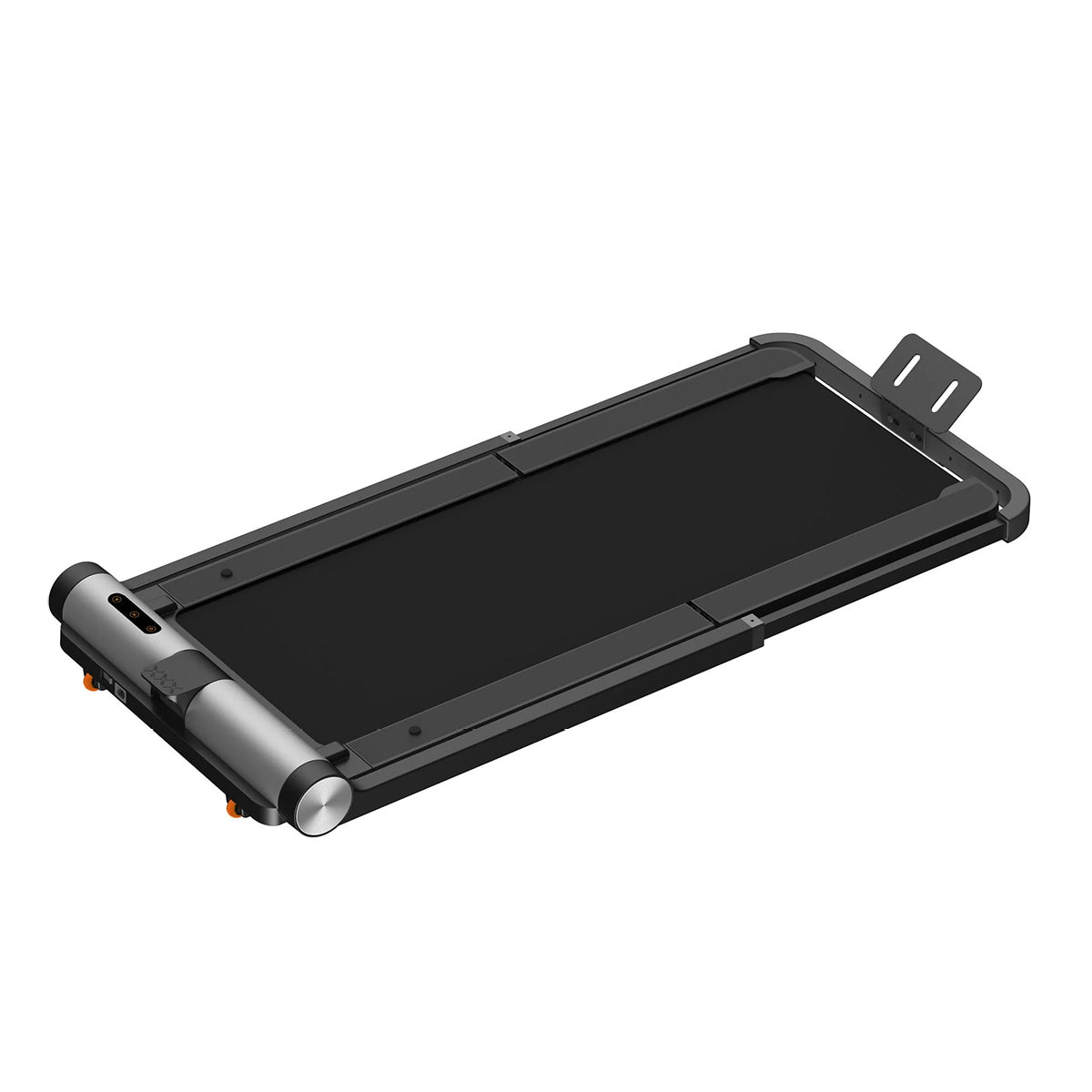 Das Kingsmith WalkingPad MC21 ist ein kompaktes, schwarz-graues klappbares Laufband mit flacher Bauweise, kleinem Display und Sicherheitsclip - ideal für zu Hause; unterstützt bis zu 110 kg und Geschwindigkeiten bis zu 10 km/h.
