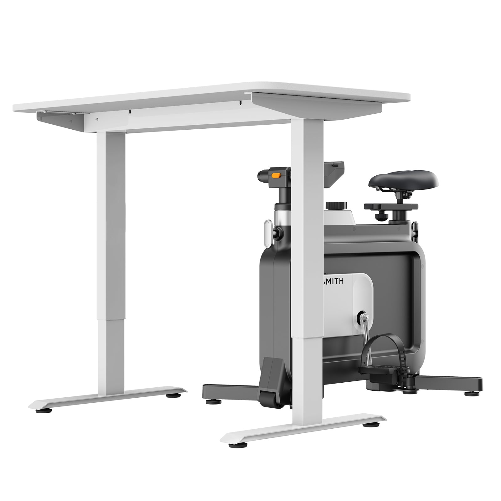 Das faltbare Kingsmith Office Bike W1B von Kingsmith passt unter höhenverstellbare Schreibtische und ermöglicht platzsparendes, anpassbares Training bequem am Arbeitsplatz.