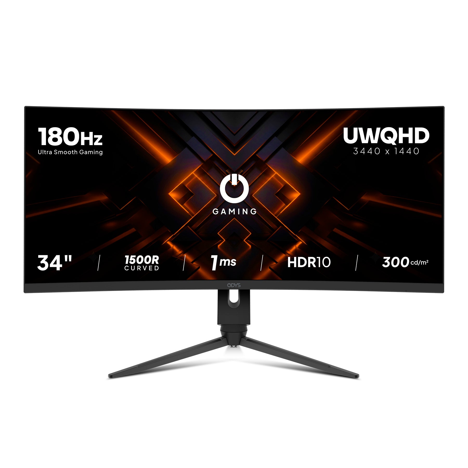 Tauchen Sie mit dem Odys ODYS XP34 PRO-X Curved Gaming-Monitor (34 Zoll, 86 cm) voll und ganz in das Gaming-Erlebnis ein – mit einer atemberaubenden UWQHD-Auflösung von 3440 x 1440, einer extrem flüssigen Bildwiederholfrequenz von 180 Hz, einer schnellen Reaktionszeit von 7 ms, HDR10-Unterstützung, eine lebendige Krümmung von 1500R sowie eine helle Bildschirmhelligkeit von 300 cd/m².