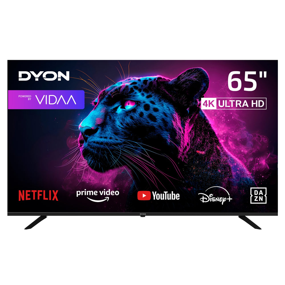 DYON Movie Smart 65 VX, Smart LED TV, Netflix, Prime Video, HBO Max, App Store, Bluetooth, Sprachsteuerung, Hotelmodus