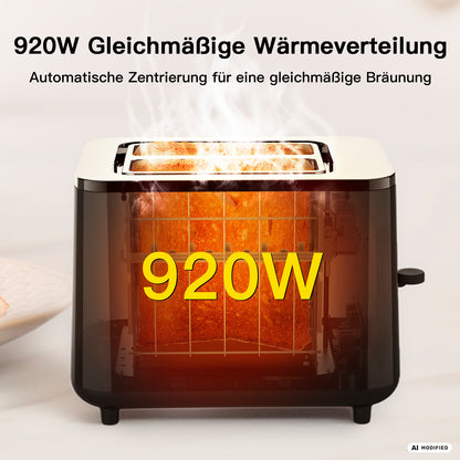 Der aeco toastlab PRO Toaster mit ToasterTouch-Display und 920 W sorgt für eine gleichmäßige Wärmeverteilung. Die großen Toastschlitze und die automatische Zentrierung gewährleisten eine gleichmäßige Bräunung Ihres Brotes, während die elektronische Steuerung stets perfekte Ergebnisse garantiert.