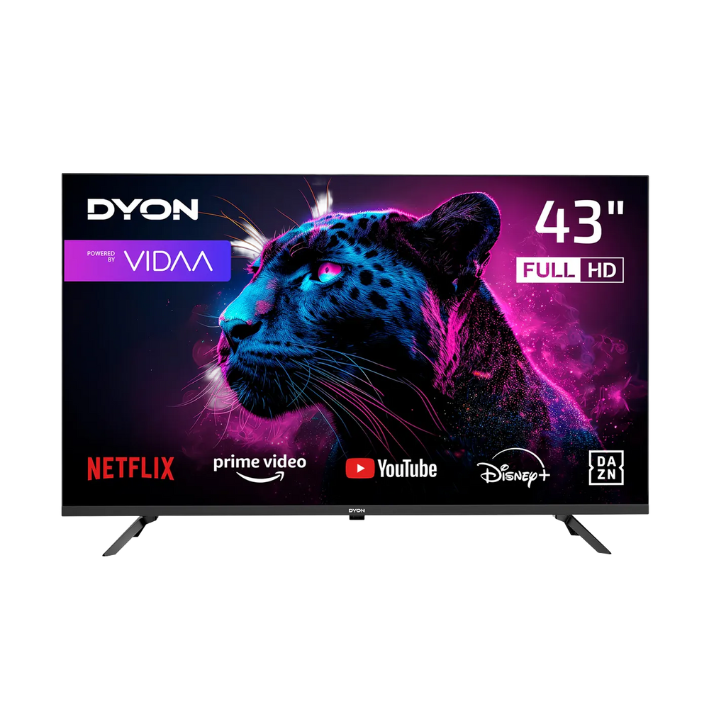Dyon Movie Smart 43 VX, 43 Zoll (108 cm), Full HD, Smart Portal (Netflix, Prime Video, YouTube, Disney+), App Store, Triple Tuner, CI+, Hotel Modus