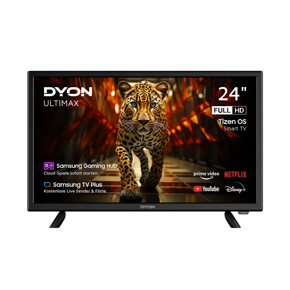 DYON Ultimax 24F-TI, 24 Zoll (60 cm), Full HD, Smart TV (Netflix, Prime Video), Samsung TV Plus, Samsung Smart & Gaming Hub, Triple Tuner, CI+