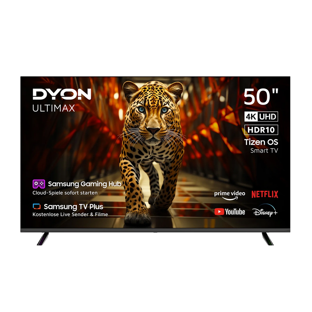 DYON Ultimax 50U-TI, 50 Zoll (126cm), 4K UHD, Samsung TV Plus, Smart & Gaming Hub, Sprachsteuerung, Smart Portal, Triple Tuner, CI+