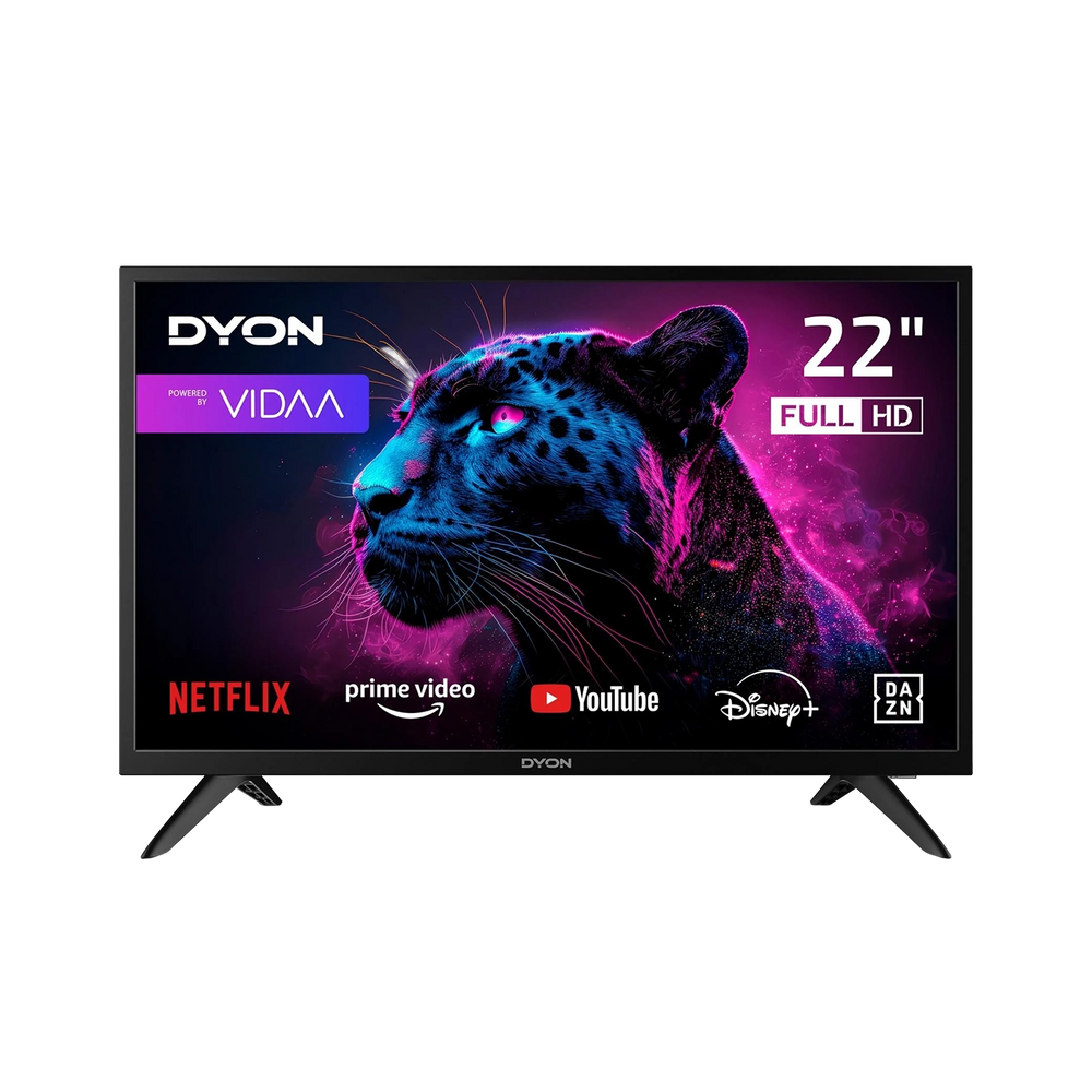 DYON Movie Smart 22 VX, 22 Zoll (55 cm), Full HD, SmartTV (Netflix, Prime Video, YouTube), App Store, Triple Tuner, CI+