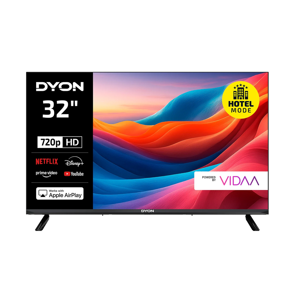 DYON Smart 32 VX, 32 Zoll (80 cm), Smart Portal (Netflix, Prime Video), App Store, Triple Tuner, CI+ Hotel Modus, WiFi