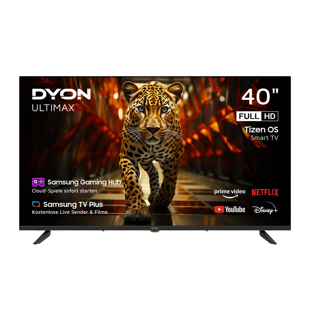 DYON Ultimax 40F-TI Smart TV, 40 Zoll (100 cm), Samsung TV Plus, Samsung Smart & Gaming Hub, Triple Tuner, CI+, Bluetooth