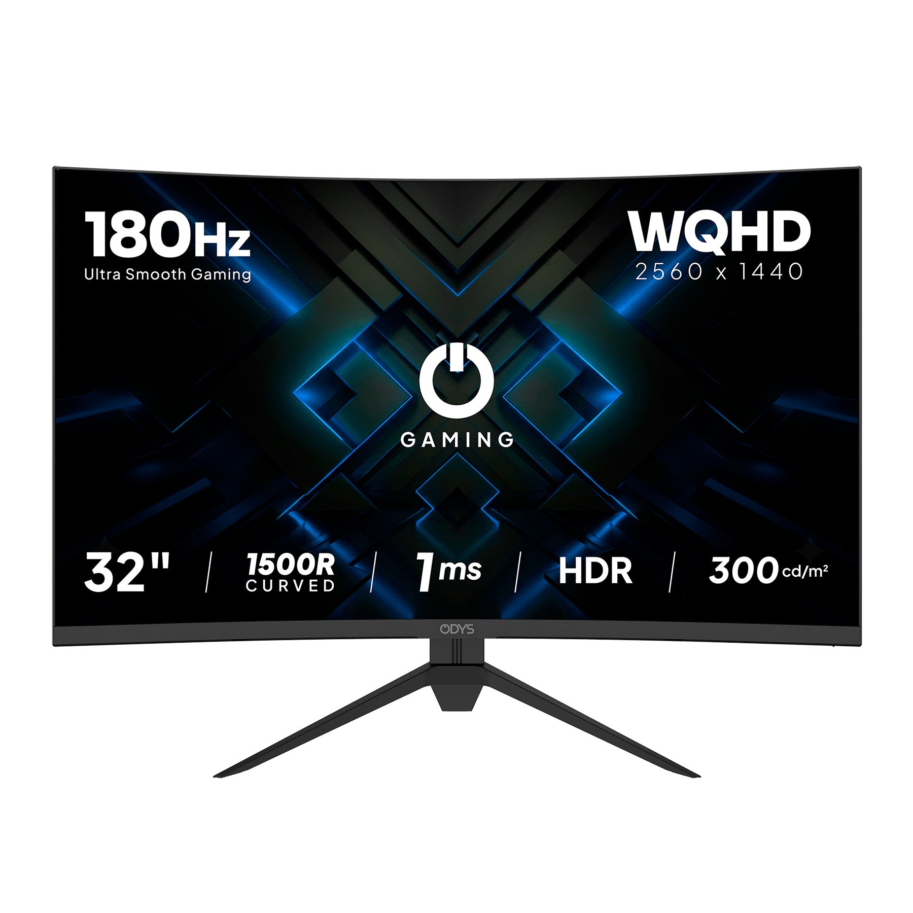 Tauchen Sie ein in atemberaubende Bilder mit dem Odys XP32-X Curved Gaming-Monitor (32 Zoll, 80 cm), der sich durch eine scharfe WQHD-Auflösung von 2560 x 1440, eine ultraschnelle Bildwiederholfrequenz von 180 Hz, eine schnelle Reaktionszeit von 1 ms, klare HDR-Unterstützung, eine ausgeprägte 1500R-Krümmung und eine lebendige Helligkeit von 300 cd/m² – die ideale Wahl für passionierte Gamer.