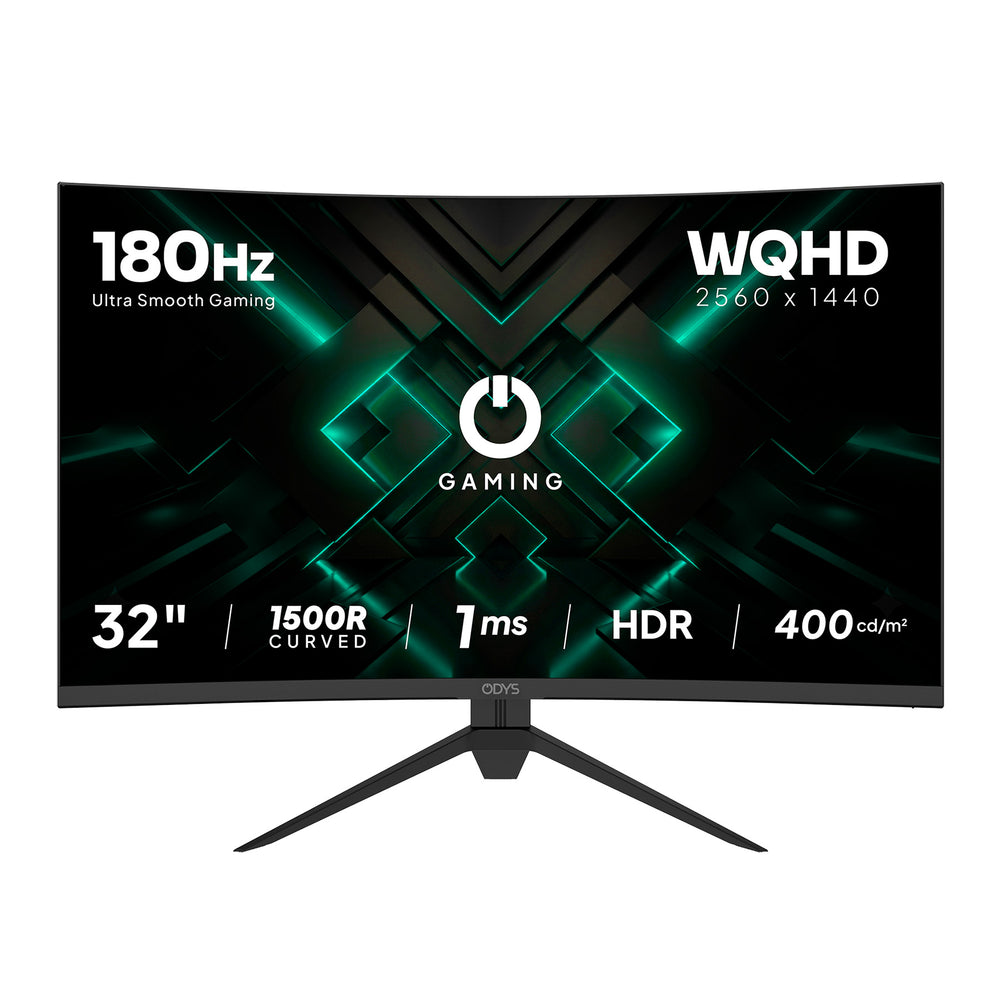 ODYS XP32 PRO-X Curved Gaming Monitor, 32 Zoll (80 cm), WQHD, 180 Hz, 1 ms, 121 % sRGB