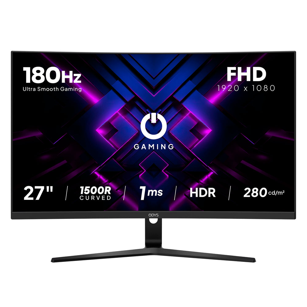 ODYS XP27-F-180 Curved Gaming Monitor, 27 Zoll (69 cm), Full HD, 180 Hz,1 ms, HDR, 122 % sRGB
