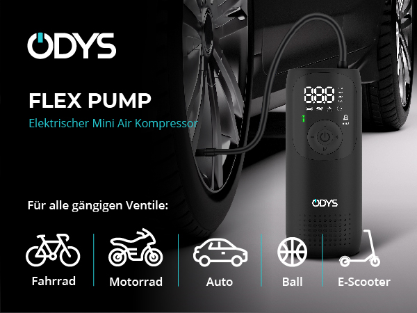 ODYS FlexPump – Mobiler Mini Kompressor - Odiporo